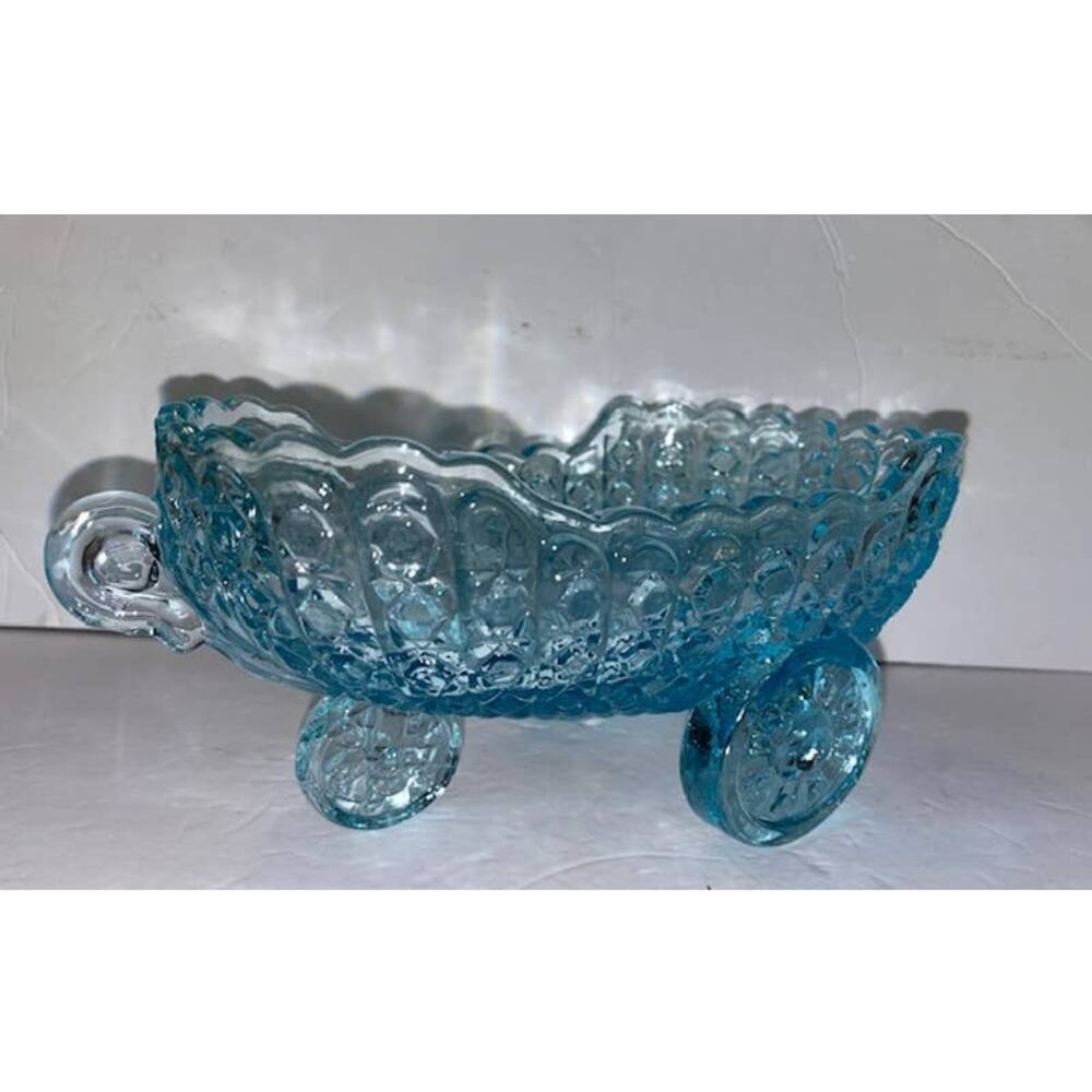 Vintage Victorian McKee Blue Coach bowl produced during the 1880s EUC